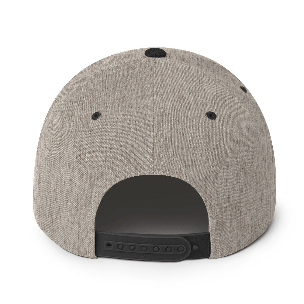 Embroidered Crown Snapback Hat