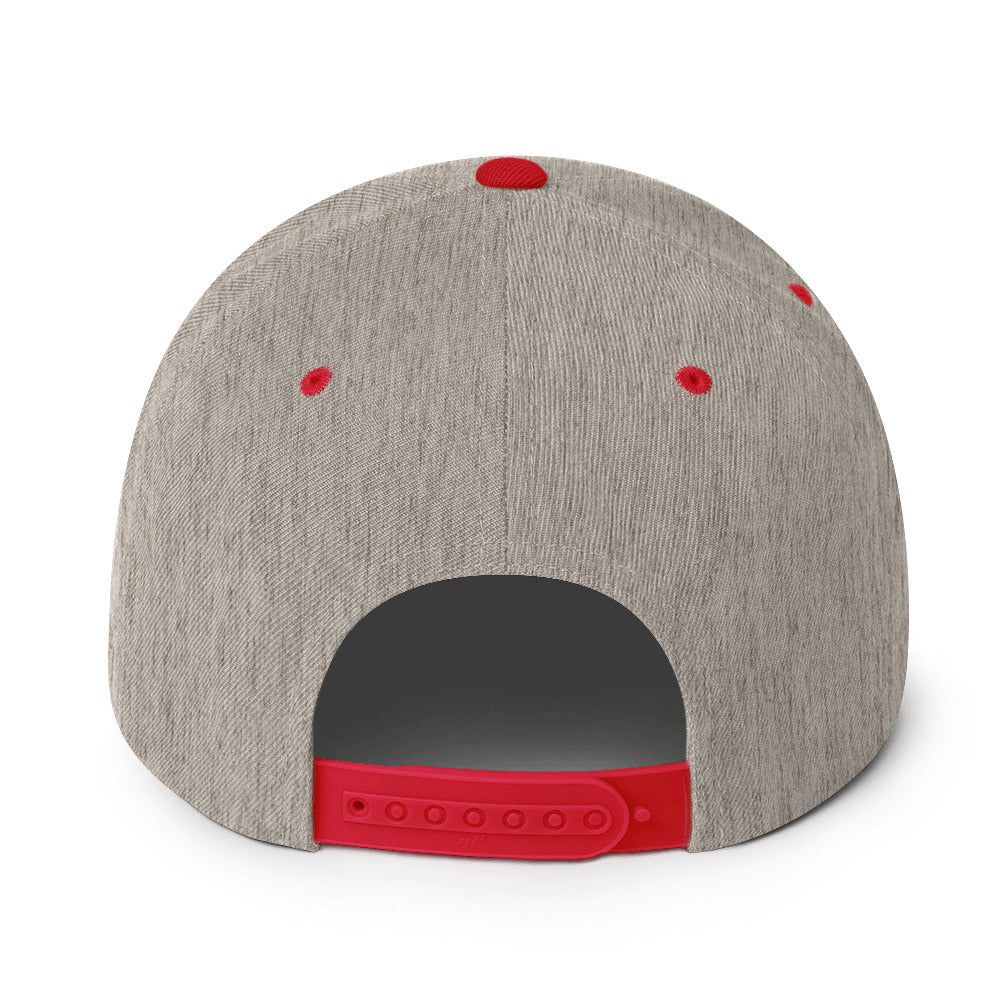Embroidered Crown Snapback Hat