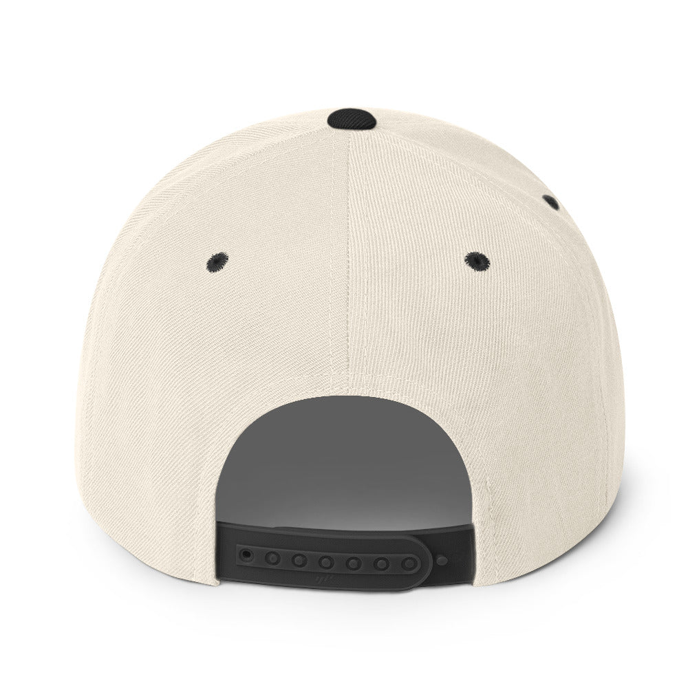 Embroidered Crown Snapback Hat