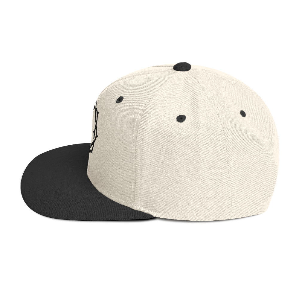 Embroidered Crown Snapback Hat