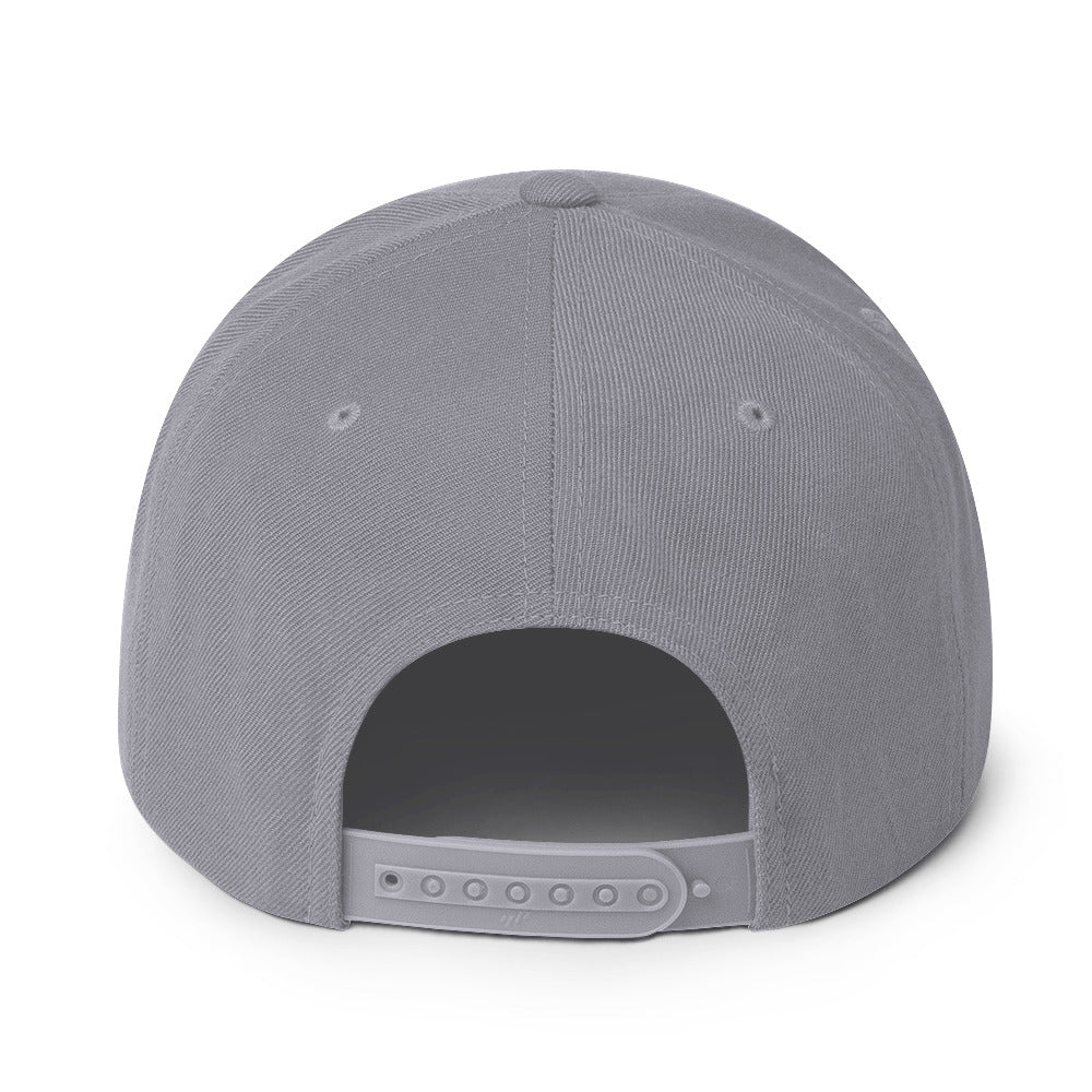 Embroidered Crown Snapback Hat