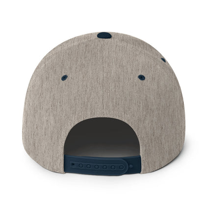 Embroidered Crown Snapback Hat