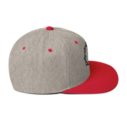 Embroidered Crown Snapback Hat