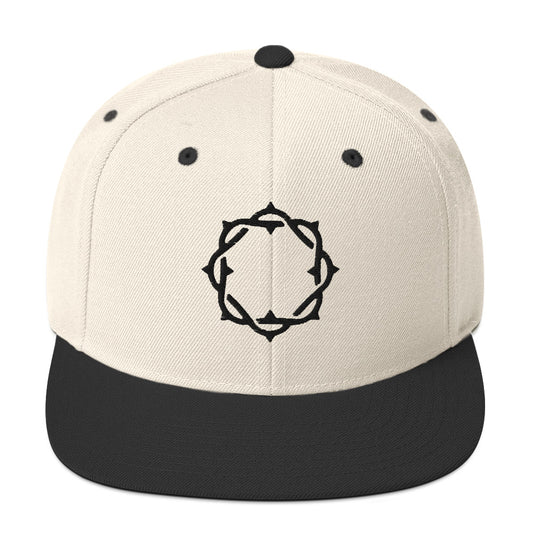 Embroidered Crown Snapback Hat