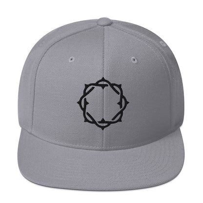 Embroidered Crown Snapback Hat